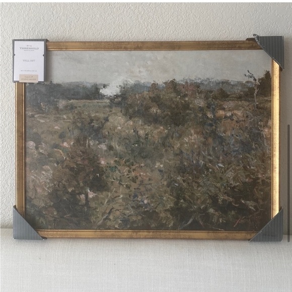 24" x 18" Landscape Study Framed Wall Canvas Antique Gold - Studio McGee NWT - Picture 6 of 6